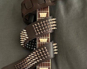 JSA C-Series "Attitude" Spiked Leather Guitar Straps