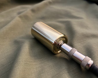 Slide para guitarra lap steel amplificada JSA Zn60 “Jackhammer” em latão com parede mais grossa (2,36” de comprimento)
