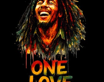 Bob Marley One Love Hoodie | Rasta Inspired Graphic Sweatshirt | Unisex Streetwear Pullover