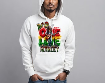 Bob Marley Hoddie Feel the Rhythm, Embrace the Legacy – Vintage Reggae Hoddie