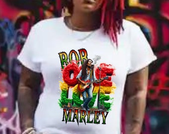 Bob Marley Tee Feel the Rhythm, Embrace the Legacy – Vintage Reggae Tee