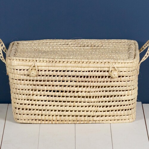 Wicker Storage Chest Toy Trunk Wicker Toy Chest Rattan Toy Etsy