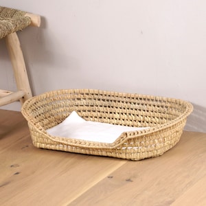 Cesta para gatos o perros de hoja de palma