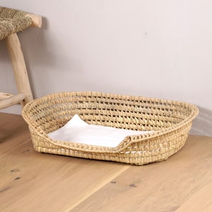 Panier pour chat ou chien en feuilles de palmier Taille M