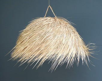 Suspension bohème paille 80cm - Boule