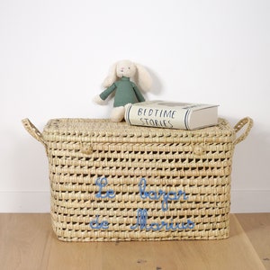 PERSONALIZED Wicker storage chest, toy trunk 60cm image 1