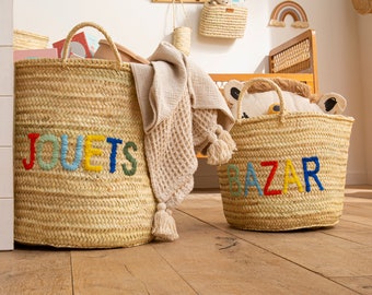 Palm leaf storage basket - BAZAR