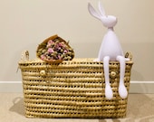 Wicker storage chest, toy trunk, wicker toy chest, rattan toy basket