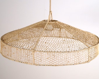 Raffia lace parasol pendant light, Raffia parasol ceiling light