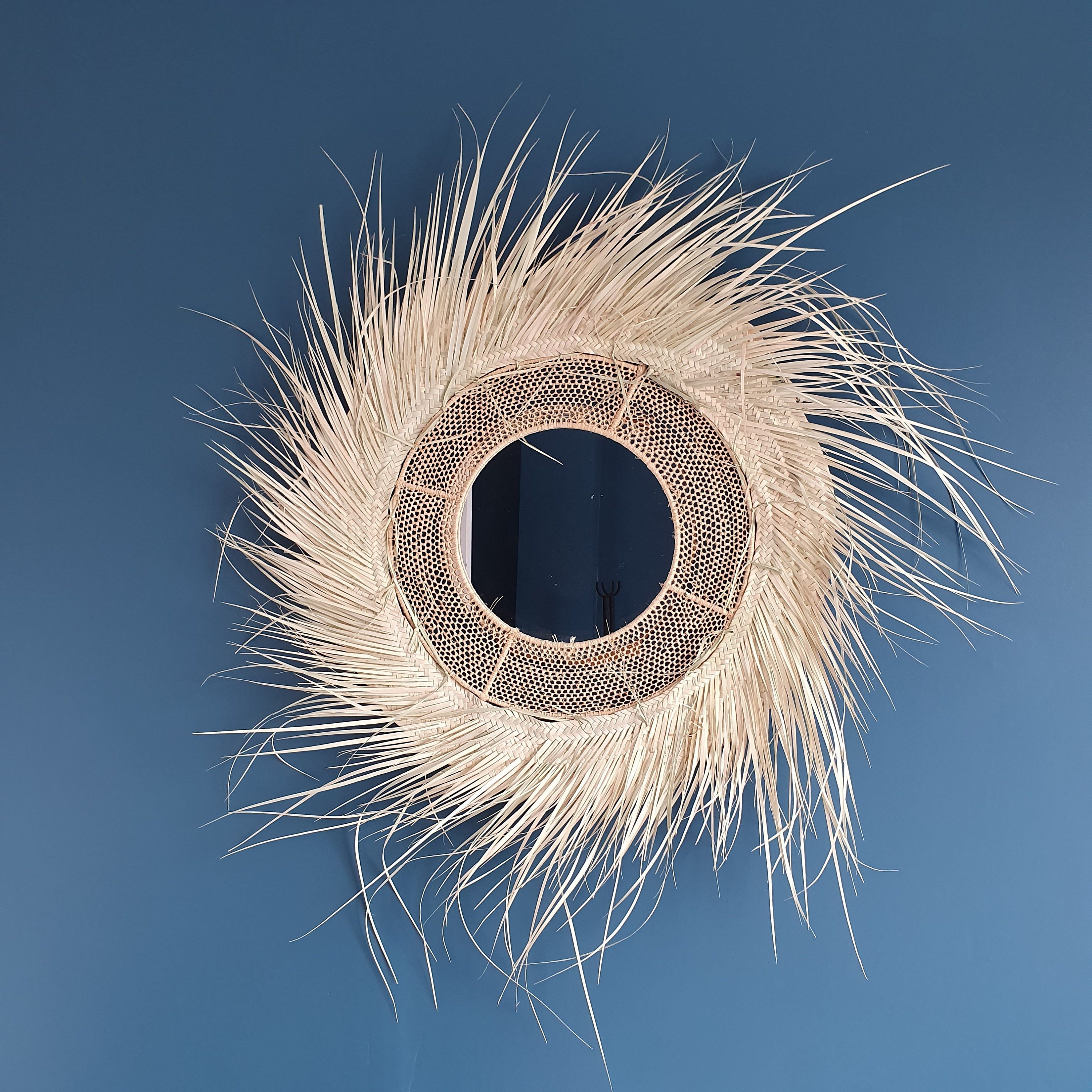 Miroir Xl en Feuilles de Palmier