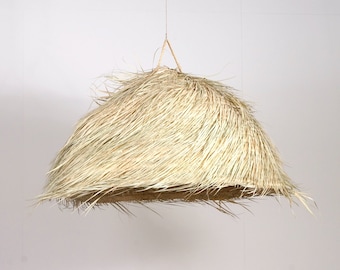 Large bohemian straw suspension 100cm - Ball