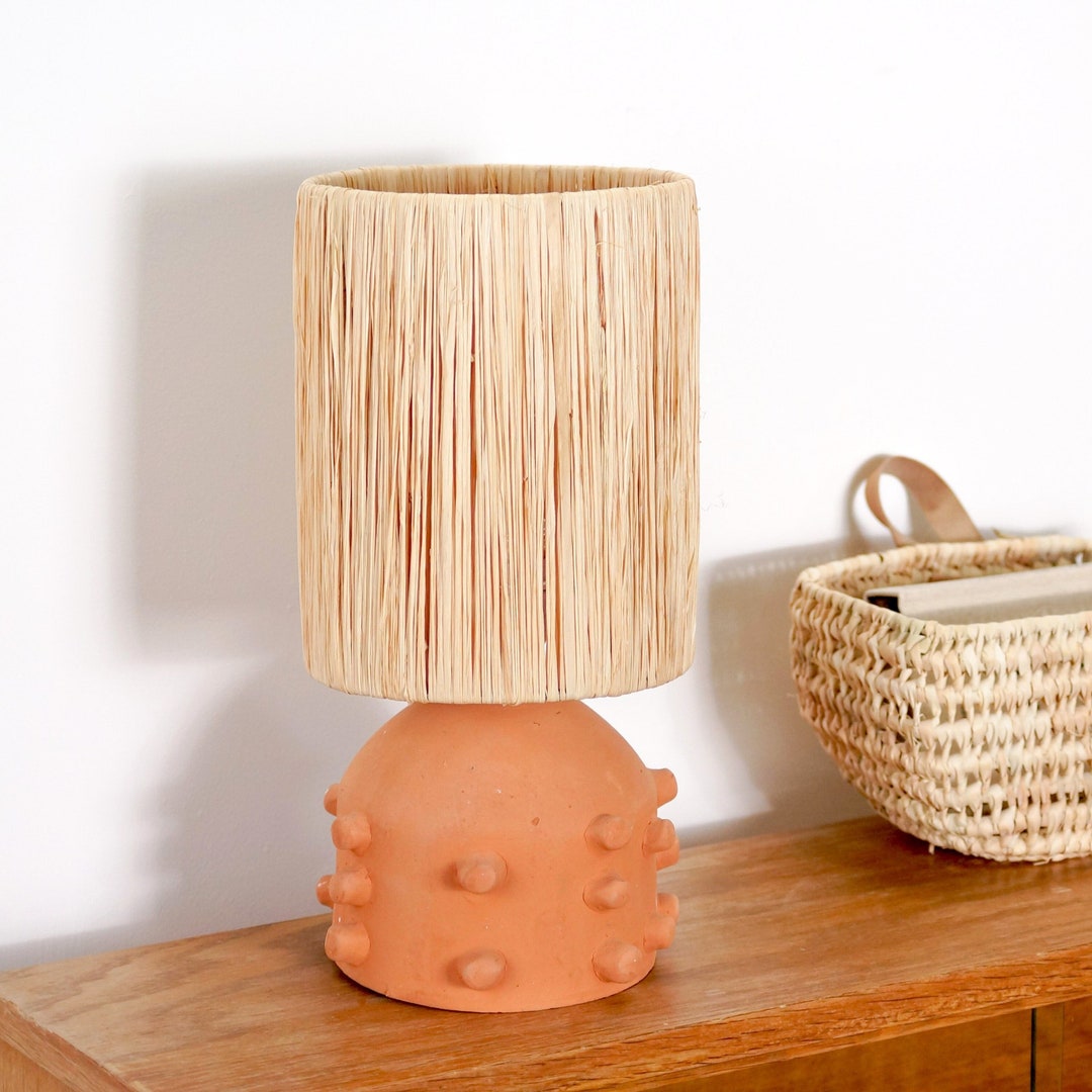 Terracotta Terracotta Lamp Base Picots Etsy