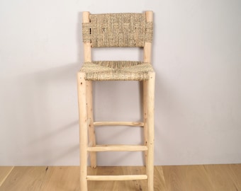 Chaise haute en bois et corde - 65cm