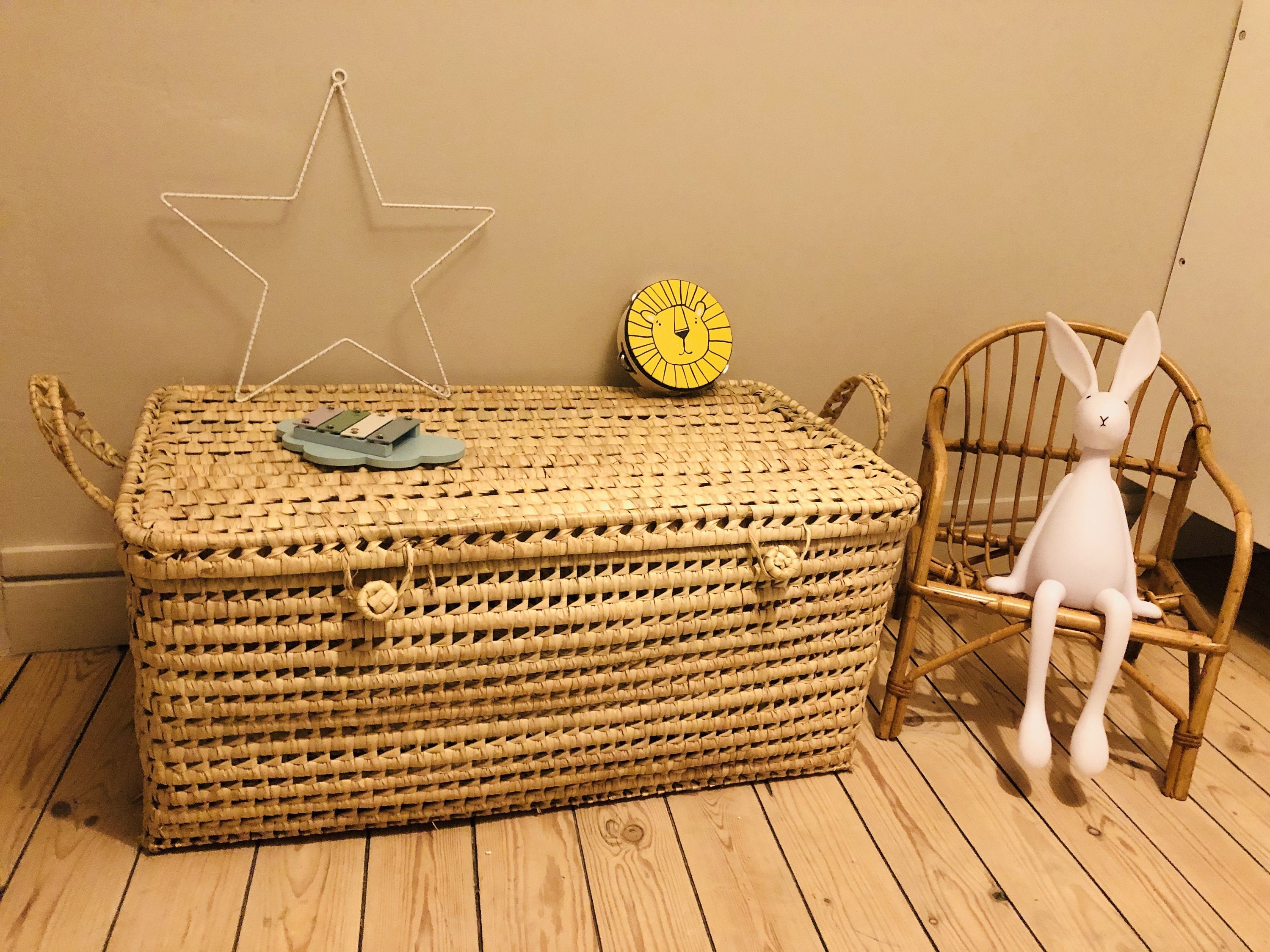 Wicker storage chest toy trunk wicker toy chest rattan toy | Etsy