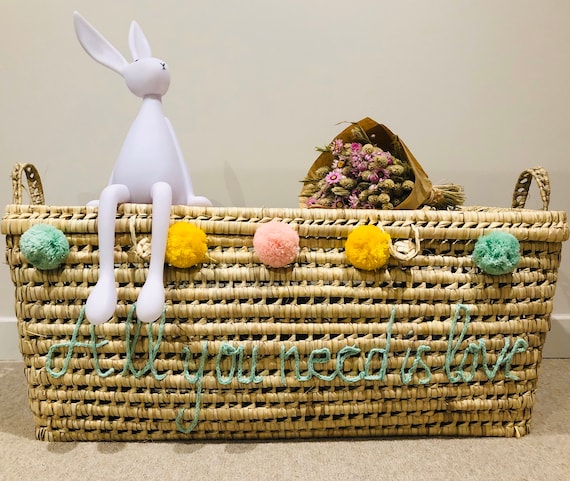 wicker toy chest with lid