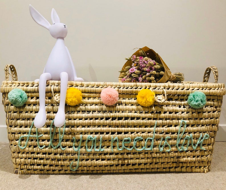 wicker toy storage box