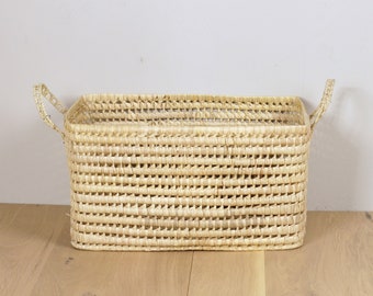 Panier de rangement en feuilles de palmier 60cm