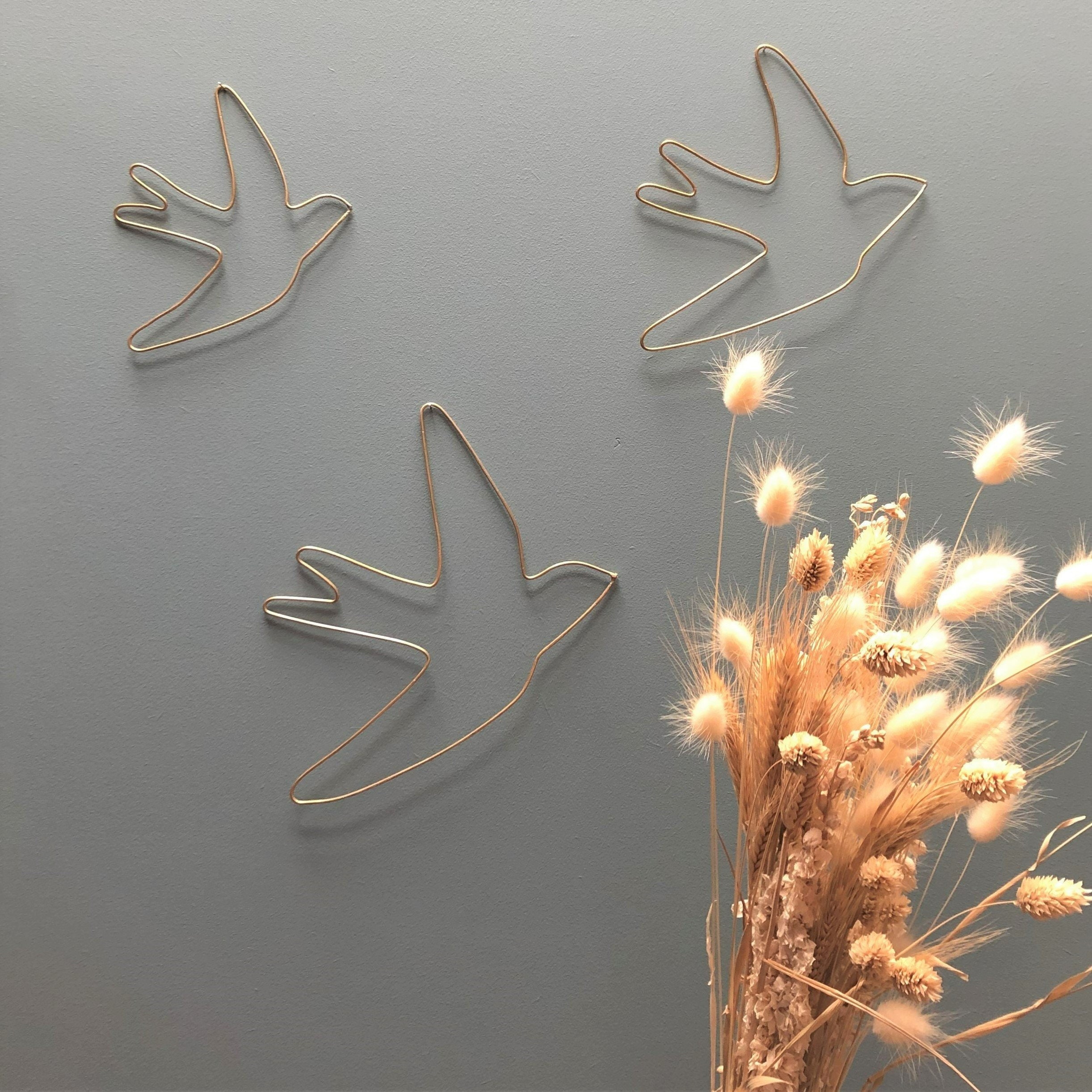 Hirondelle Dorée en Laiton - Contour