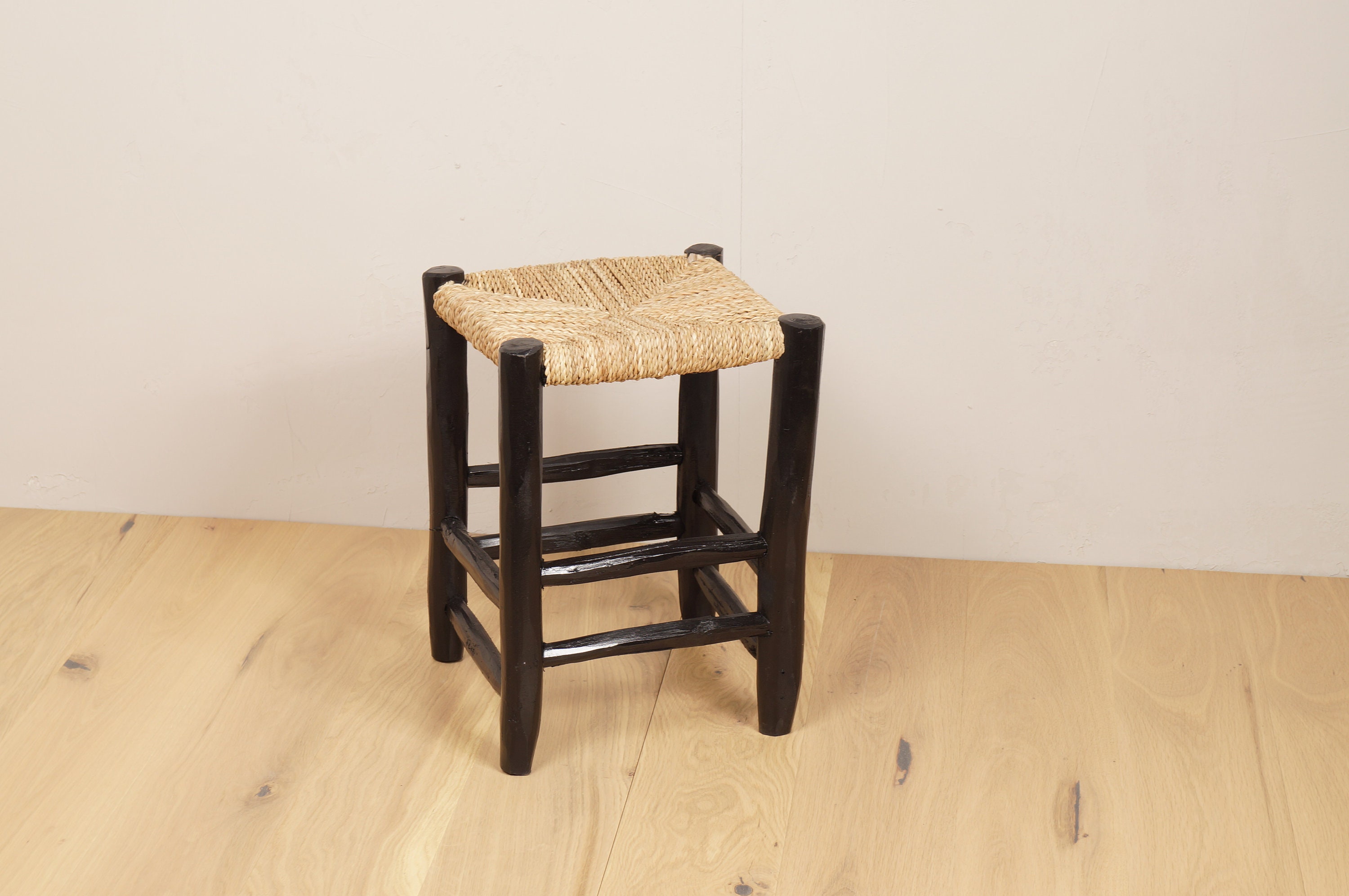 Tabouret Beldi Marocain Noir