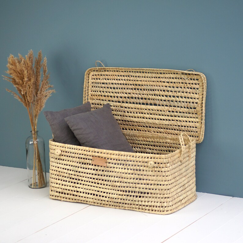 Wicker Storage Chest Toy Trunk Wicker Toy Chest Rattan Toy Etsy