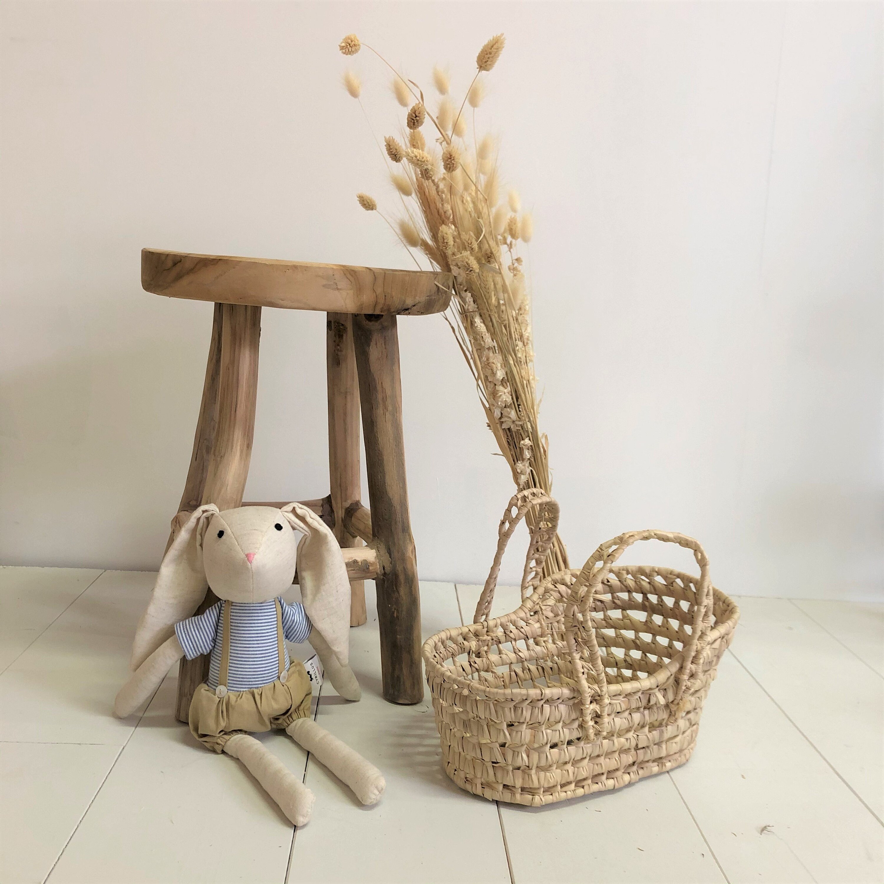 Couffin Poupée en Feuilles de Palmier