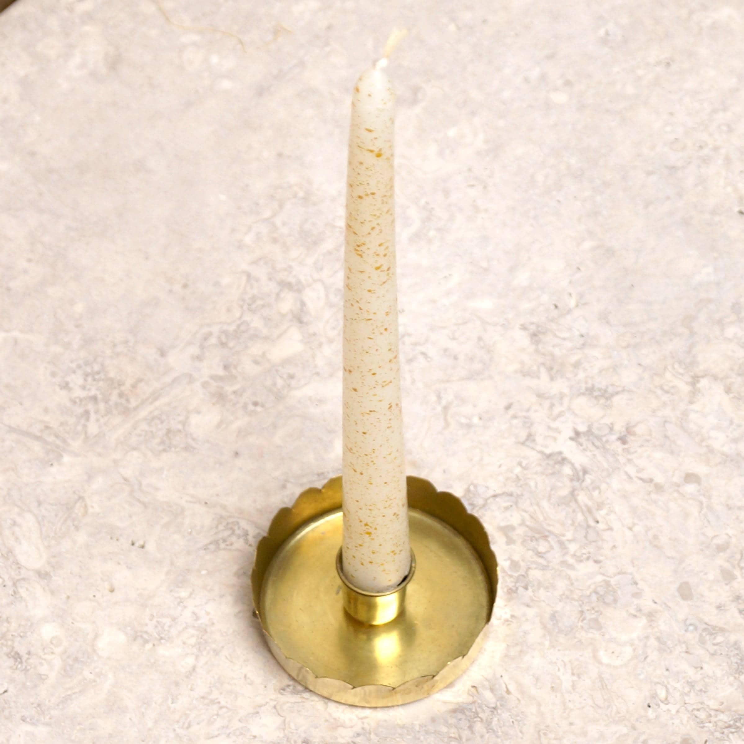Bougeoir pour bougie de fleuriste - laiton doré | CHEZ LES VOISINS