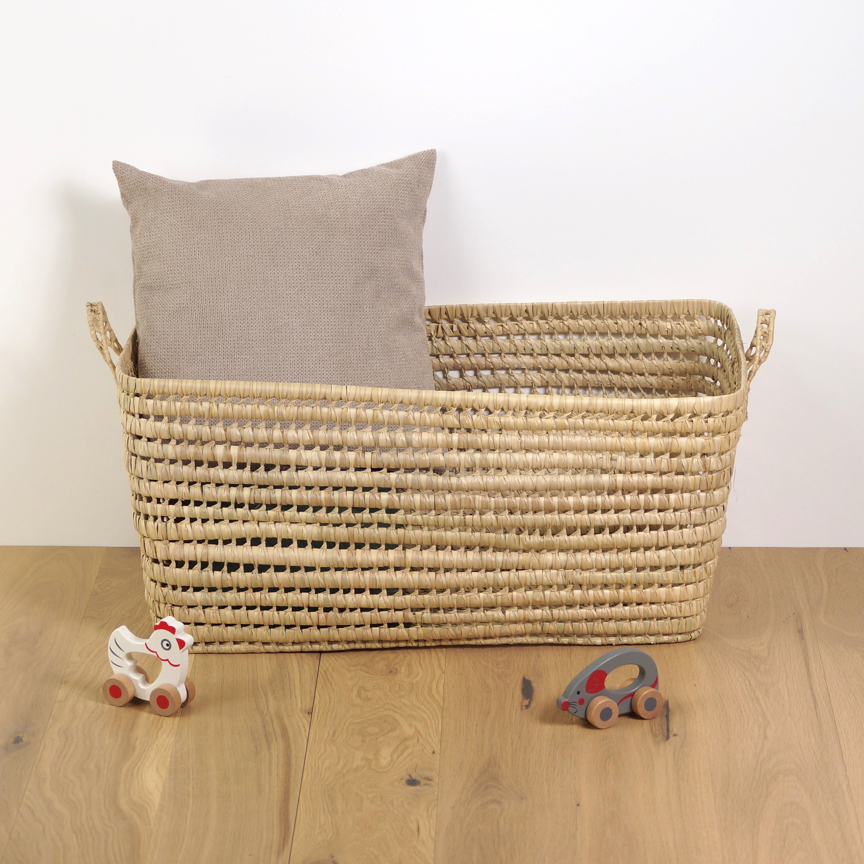 storage Basket Made Of Palm Leaves