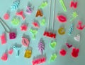Pendant Neon Acrylic / Charm many designs & colors / Heart Star Palm Smiley Peace Kiss Love Letter Bff MOM Cocktail Coral Anchor Lightning product logo