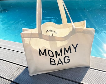 Shopper MOMMY BAG / Innen mit Namen der Kinder / Tote Bag / Strandtasche / Mama / Muttertag / Geburt