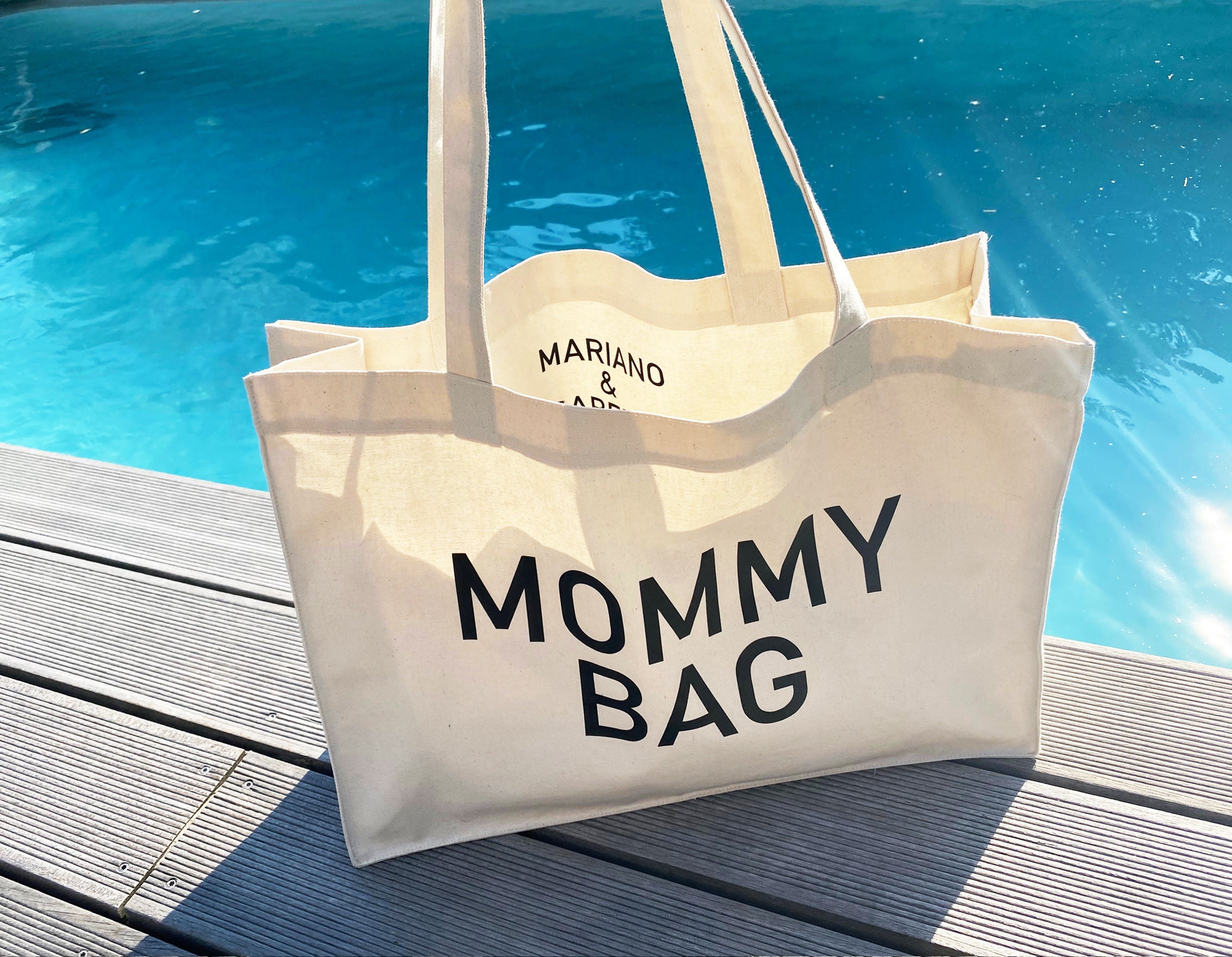 Shopper MOMMY BAG / Inside With Children's Names / Tote Bag / Beach Bag /  Mom / Mother's Day / Birth 