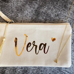 Regalo para el Día de la Madre: collar + colgante de corazón plata 925 bañado en oro de 18 quilates / tarjeta individual para el Día de la Madre / dorado / neceser corazón brillo