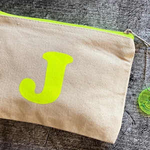 Bolsa de cosméticos con colgante de acrílico / neón / smiley / letra / bolsa / bolsa de maquillaje / lona / bolsa de joyería / JGA / bolsa de playa