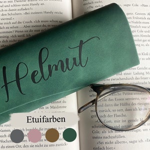 Estuche rígido personalizado para gafas de lectura, ideal para el Día de la Madre o el Día del Padre, 4 colores, piel sintética, ideal para abuelas y abuelos, regalo con carta.