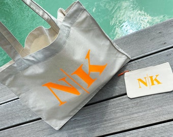 TOTE BAG / NEON / Kosmetiktasche / Beach / Strandtasche / Monogramm