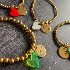 Bracelet + carte + pendentif personnalisé / Cadeau d'adieu pour éducateur / Or ou argent / Éducateur avec cœur / Merci / Plusieurs couleurs /