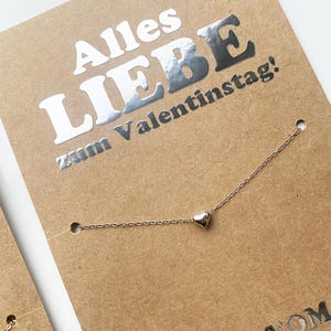 Cadeau Saint Valentin / Carte personnalisée comprenant bracelet + pendentif coeur / argent 925 / amour / bracelet amitié / petite amie / BFF
