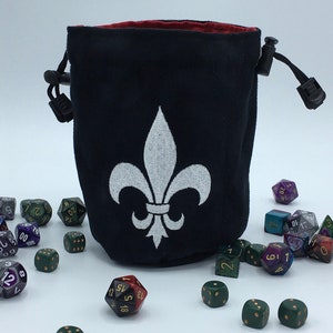 Bolsa de dados Sisters of Battle, bolsa de jogo Fleur de Lys Warhammer 40k, bolsa de dados D&D, bolsa de dados DnD, bolsa com cordão, bolsa de transporte Geeky, bolsa de dados MTG