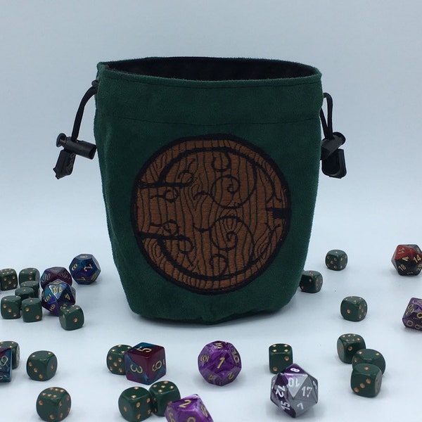 Hobbit Hole Dice Bag, LOTR Gaming Bag, The Shire D&D Dice Bag, DnD Dice bag, Drawstring Bag, Geeky Carry Bag, MTG Dice Bag, Rune bag