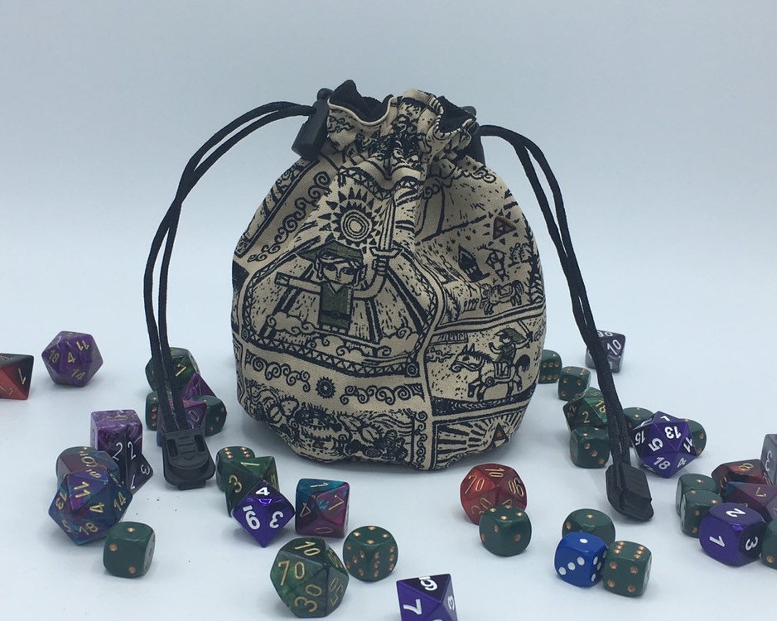 Legend of Zelda Dice Bag Link Gaming Bag Cats D&D Dice Bag Etsy