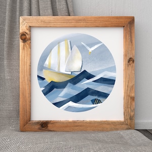 Poster &quot;Meerweh&quot; - Plakat - Maritime Wanddeko - Recyclingpapier