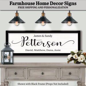 Last Name Sign With Family Names, FARMHOUSE HOME DECOR, Wooden Wall Art Sign, Create A Custom Sign, Custom Logo Sign, Custom Plaque Decor