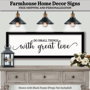Do Small Things With Great Love Sign, FARMHOUSE HOME DECOR, Boho Wall Art Signs, Inspirational Gifts, Motivation Wall Art, Personalized Gift