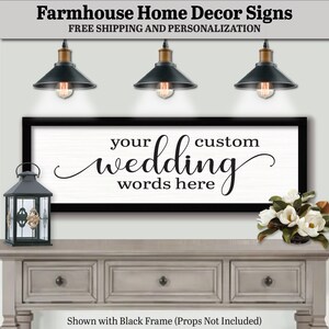 Custom Wedding Sign, FARMHOUSE HOME DECOR, Wall Hanging Artwork, Custom Gift Box Sign, Social Media Sign, Rustic Wedding Decor, Wedding Sign