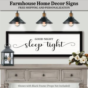 Good Night Sleep Tight Sign Plaque, FARMHOUSE HOME DECOR, Wooden Name Plaque, Nursery Name Sign, Expecting Mom Gift, Pregnancy Gift Sign