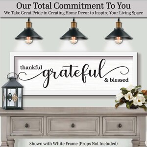 We take great pride in creating home decor to inspire your living space. Thankful Grateful And Blessed Sign, FARMHOUSE HOME DECOR, Home Decor Modern, Kitchen And Dining, Pantry Sign Wall Art, Large Kitchen Sign