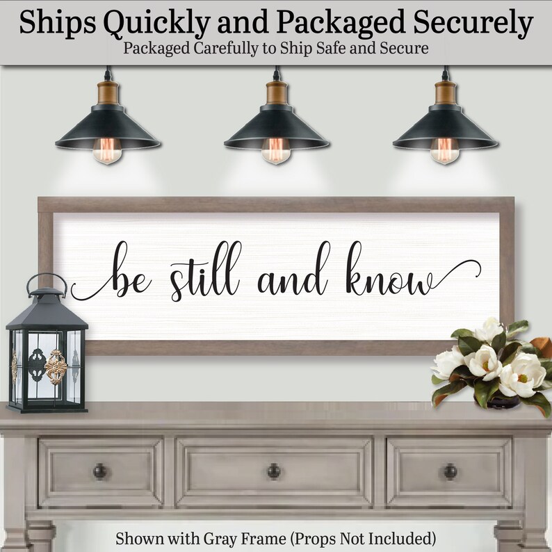 Ships quickly and packaged securely. Packaged carefully to ship safe and secure. Be Still And Know, Custom Farm Sign, Handwriting Gift Art, Farmhouse Home Decor, Prayer Plaque Framed, Inspirational Quotes, Inspirational