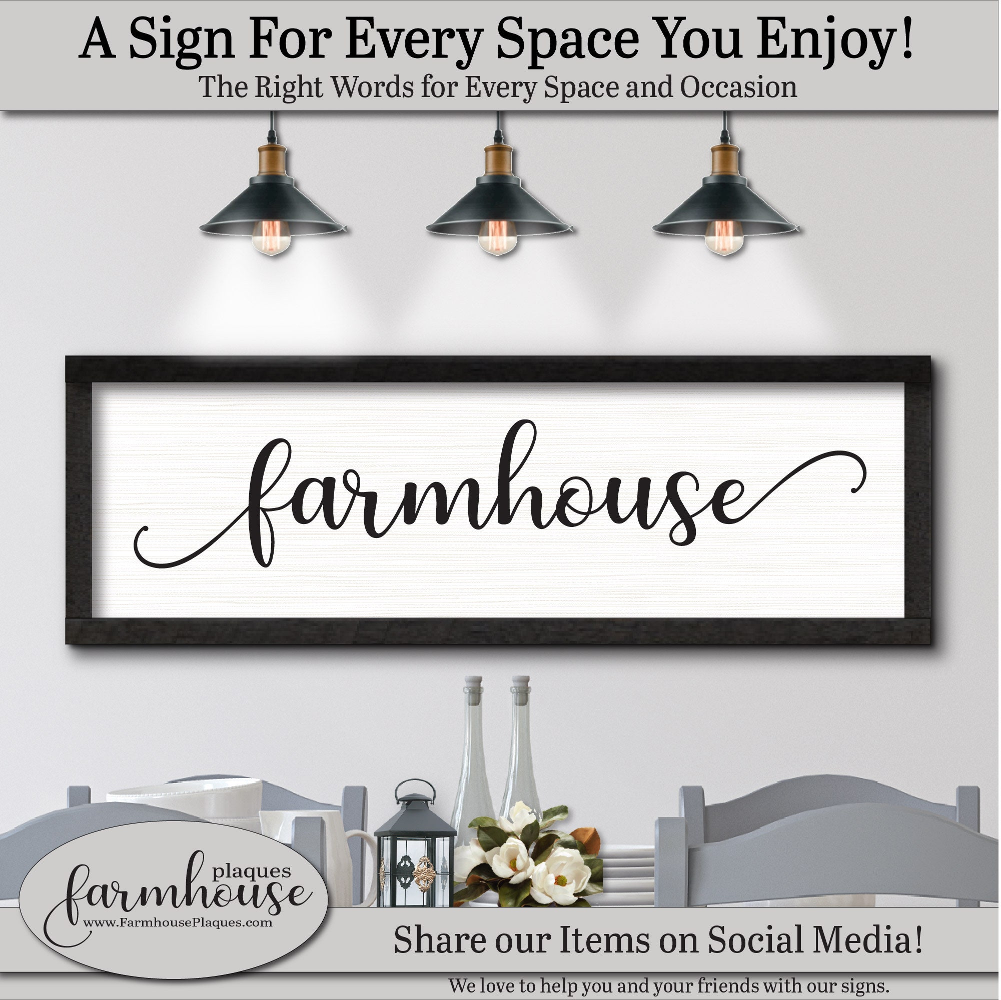 Farmhouse Sign, FARMHOUSE DECOR SIGN, Gather Wall Art Sign, Picture ...