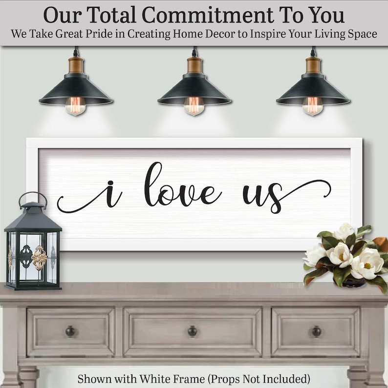 We take great pride in creating home decor to inspire your living space. I Love Us Plaque, FARMHOUSE HOME DECOR, Wood Name Sign Decor, Large Wall Plaque, Bedroom Door Sign, Above Bed Wall Decor, Bedroom Decor Sign