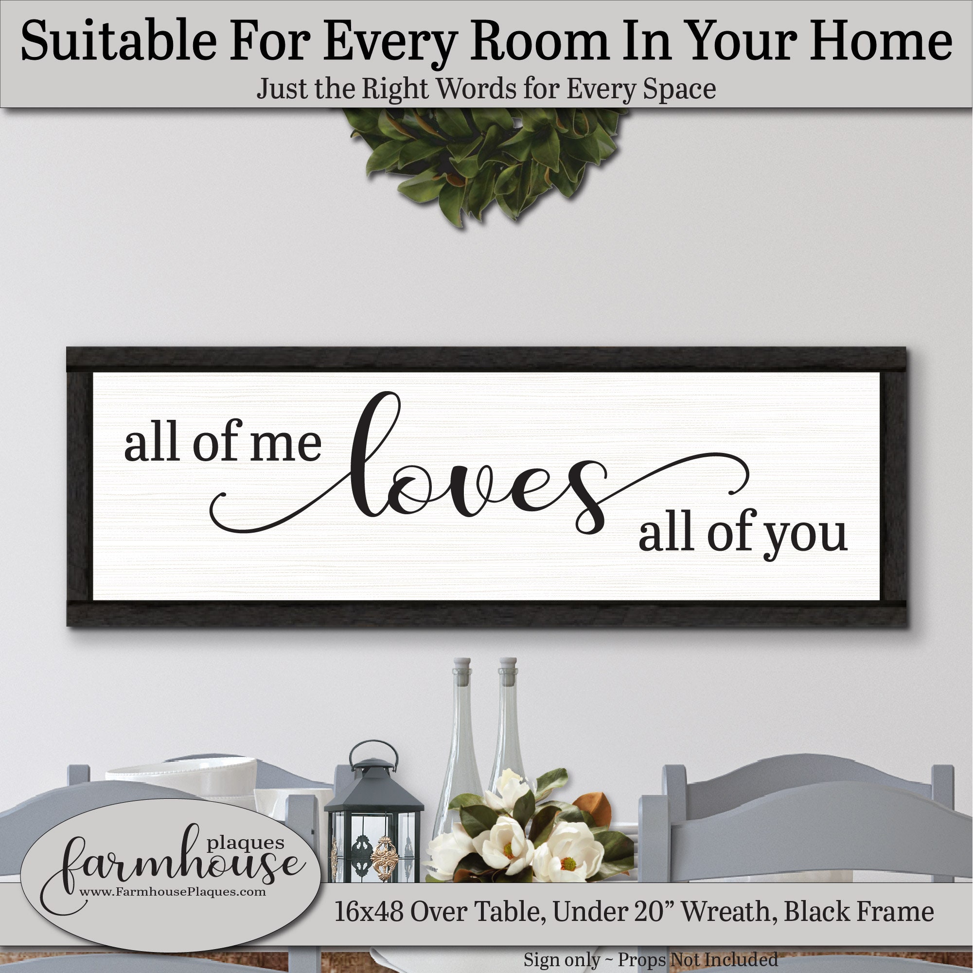 All of Me Loves All of You Sign Art Family Sign Wall Art | Etsy