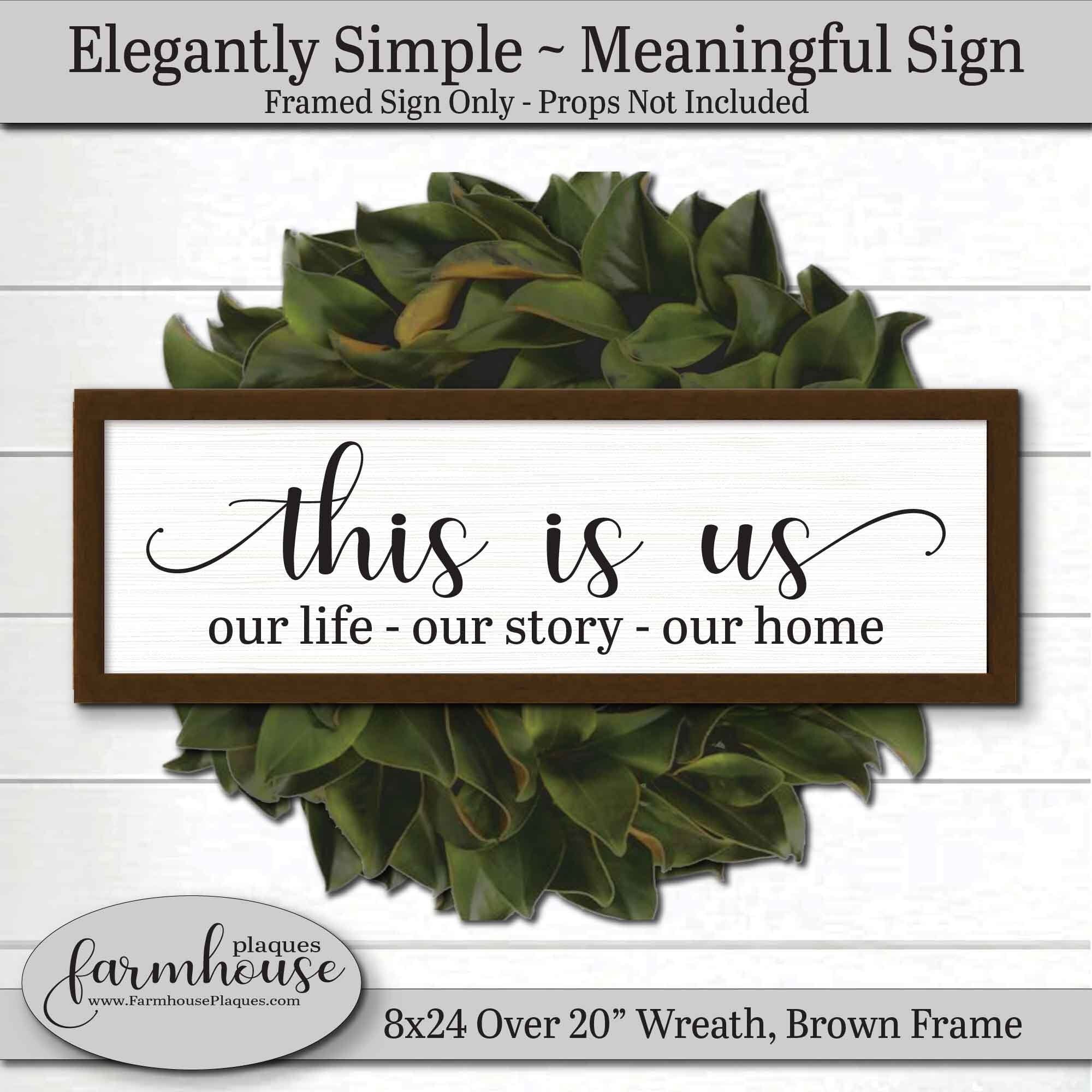 This is Us Sign Framed Wood Wall Art Farmhouse Decor Signs Etsy